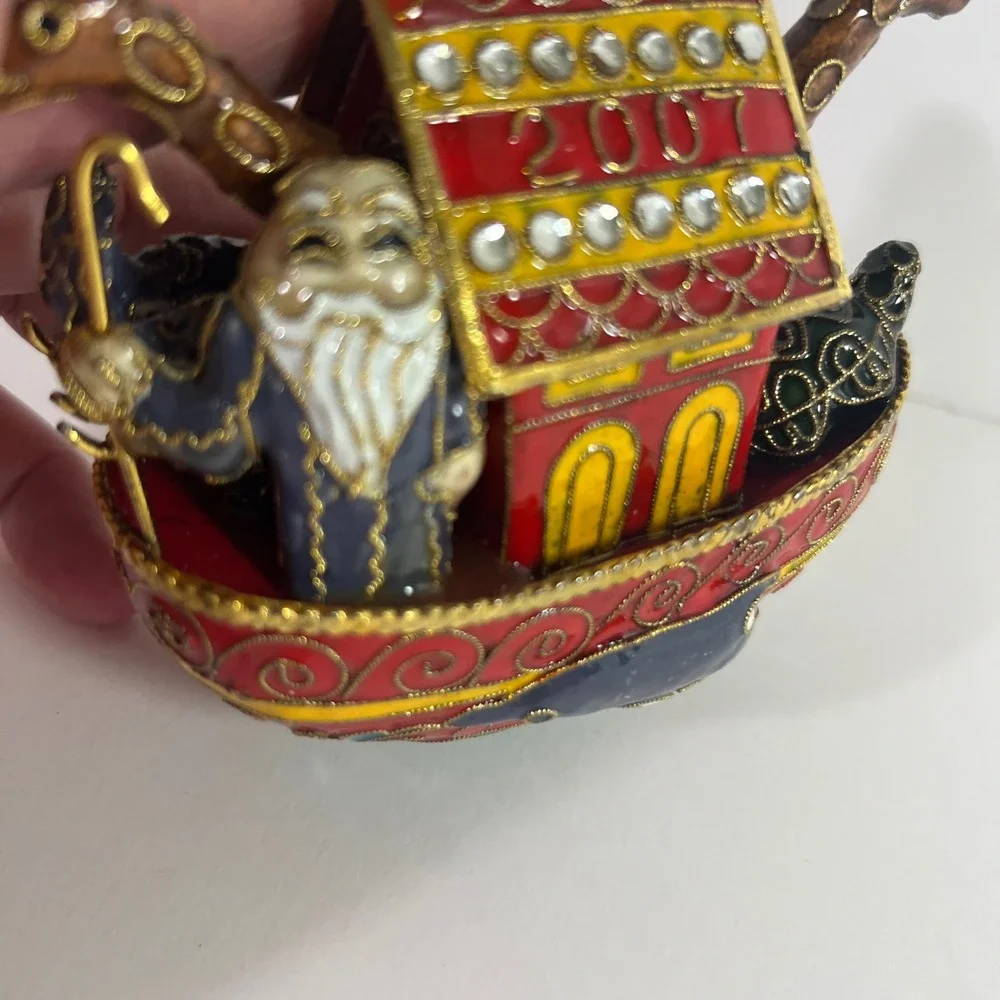 Dillards Trimmings Cloisonne Noahs Ark Christmas Ornament 2007